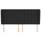 vidaXL Cabecero con orejas cuero sintético negro 203x23x118/128 cm vidaXL Cabecero con orejas cuero sintético negro 203x23x118/128 cm