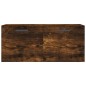 vidaXL Armario de pared madera ingeniería roble ahumado 80x36,5x35 cm vidaXL Armario de pared madera ingeniería roble ahumado 80x36,5x35 cm