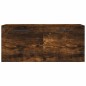 vidaXL Armario de pared madera ingeniería roble ahumado 80x36,5x35 cm