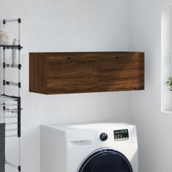 vidaXL Armario de pared madera ingeniería marrón roble 100x36,5x35 cm