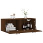 vidaXL Armario de pared madera ingeniería marrón roble 100x36,5x35 cm vidaXL Armario de pared madera ingeniería marrón roble 100x36,5x35 cm