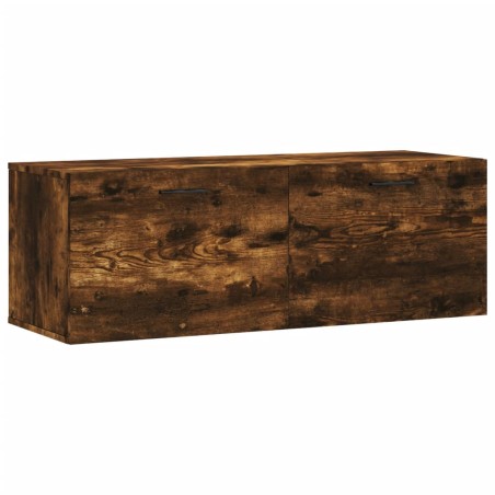 vidaXL Armario de pared madera ingeniería roble ahumado 100x36,5x35 cm