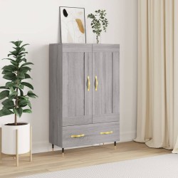 vidaXL Aparador alto madera de ingeniería gris Sonoma 69,5x31x115 cm