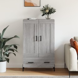 vidaXL Aparador alto madera de ingeniería gris Sonoma 69,5x31x115 cm
