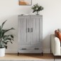 vidaXL Aparador alto madera de ingeniería gris Sonoma 69,5x31x115 cm