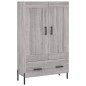 vidaXL Aparador alto madera de ingeniería gris Sonoma 69,5x31x115 cm
