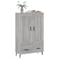 vidaXL Aparador alto madera de ingeniería gris Sonoma 69,5x31x115 cm vidaXL Aparador alto madera de ingeniería gris Sonoma 69,5x31x115 cm