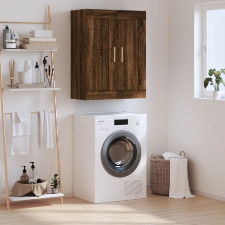 vidaXL Armario de pared madera ingeniería roble marrón 69,5x34x90 cm