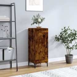 vidaXL Aparador madera de ingeniería roble ahumado 34,5x34x90 cm