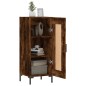 vidaXL Aparador madera de ingeniería roble ahumado 34,5x34x90 cm vidaXL Aparador madera de ingeniería roble ahumado 34,5x34x90 cm