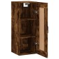 vidaXL Armario de pared madera ingeniería roble ahumado 34,5x34x90 cm vidaXL Armario de pared madera ingeniería roble ahumado 34,5x34x90 cm