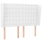 vidaXL Cabecero con orejas de cuero sintético blanco 147x23x118/128 cm vidaXL Cabecero con orejas de cuero sintético blanco 147x23x118/128 cm
