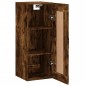 vidaXL Armario de pared madera ingeniería roble ahumado 34,5x34x90 cm vidaXL Armario de pared madera ingeniería roble ahumado 34,5x34x90 cm