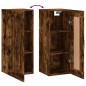 vidaXL Armario de pared madera ingeniería roble ahumado 34,5x34x90 cm vidaXL Armario de pared madera ingeniería roble ahumado 34,5x34x90 cm