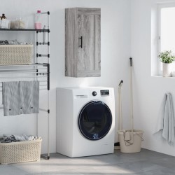vidaXL Armario de pared madera de ingeniería gris Sonoma 34,5x34x90 cm