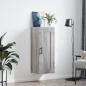 vidaXL Armario de pared madera de ingeniería gris Sonoma 34,5x34x90 cm