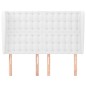 vidaXL Cabecero con orejas de cuero sintético blanco 147x23x118/128 cm vidaXL Cabecero con orejas de cuero sintético blanco 147x23x118/128 cm