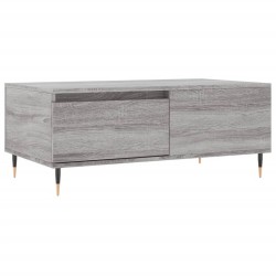 vidaXL Mesa de centro madera contrachapada gris Sonoma 90x50x36,5 cm