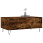 vidaXL Mesa de centro madera contrachapada roble ahumado 90x50x36,5 cm