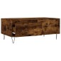 vidaXL Mesa de centro madera contrachapada roble ahumado 90x50x36,5 cm