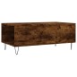 vidaXL Mesa de centro madera contrachapada roble ahumado 90x50x36,5 cm
