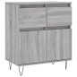 vidaXL Aparador de madera contrachapada gris Sonoma 60x35x70 cm