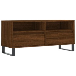 vidaXL Mueble de TV madera contrachapada marrón roble 100x34,5x44,5 cm