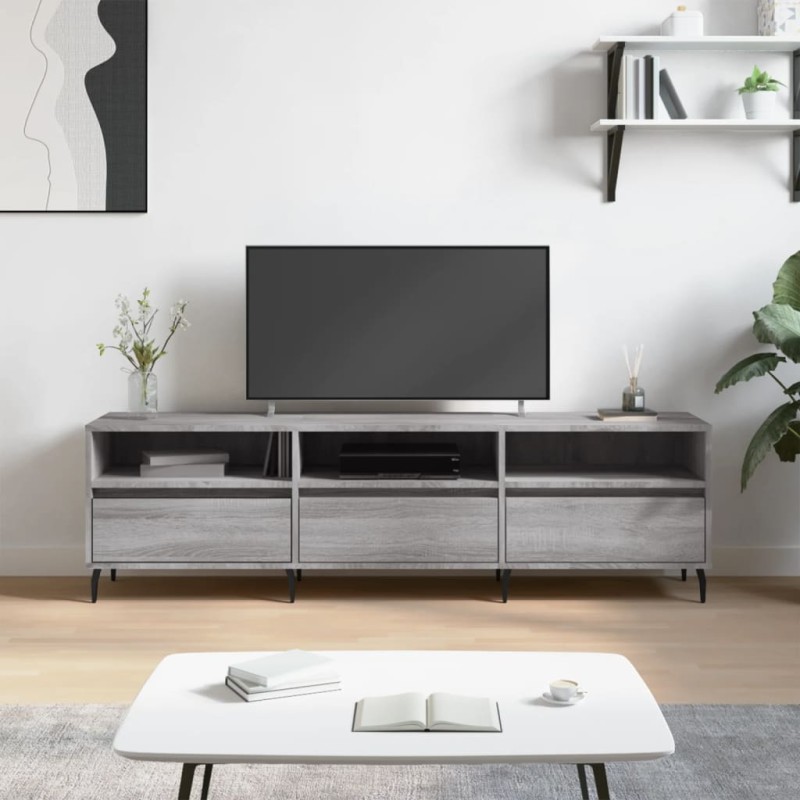 vidaXL Mueble para TV madera contrachapada gris Sonoma 150x30x44,5 cm vidaXL Mueble para TV madera contrachapada gris Sonoma 150x30x44,5 cm