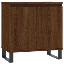 vidaXL Armario de baño madera de ingeniería marrón roble 58x33x60 cm
