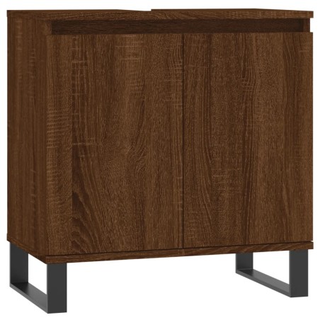 vidaXL Armario de baño madera de ingeniería marrón roble 58x33x60 cm