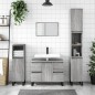 vidaXL Mueble de baño madera de ingeniería gris Sonoma 80x33x60 cm