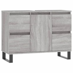 vidaXL Mueble de baño madera de ingeniería gris Sonoma 80x33x60 cm
