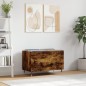 vidaXL Mueble discos madera contrachapada roble ahumado 74,5x38x48 cm vidaXL Mueble discos madera contrachapada roble ahumado 74,5x38x48 cm