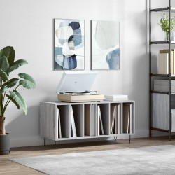 vidaXL Mueble para discos madera contrachapada gris Sonoma 100x38x48cm