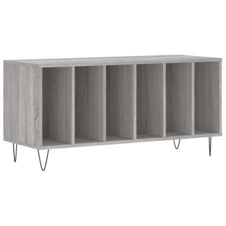 vidaXL Mueble para discos madera contrachapada gris Sonoma 100x38x48cm