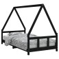vidaXL Estructura de cama para niños madera de pino negro 90x190 cm vidaXL Estructura de cama para niños madera de pino negro 90x190 cm