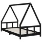 vidaXL Estructura de cama para niños madera de pino negro 90x190 cm vidaXL Estructura de cama para niños madera de pino negro 90x190 cm