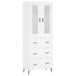 vidaXL Aparador alto madera contrachapada blanco 69,5x34x180 cm vidaXL Aparador alto madera contrachapada blanco 69,5x34x180 cm