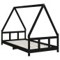 vidaXL Estructura de cama para niños madera de pino negro 90x190 cm vidaXL Estructura de cama para niños madera de pino negro 90x190 cm