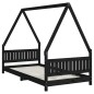 vidaXL Estructura de cama para niños madera de pino negro 90x190 cm vidaXL Estructura de cama para niños madera de pino negro 90x190 cm