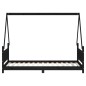 vidaXL Estructura de cama para niños madera de pino negro 90x190 cm vidaXL Estructura de cama para niños madera de pino negro 90x190 cm