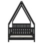 vidaXL Estructura de cama para niños madera de pino negro 90x190 cm vidaXL Estructura de cama para niños madera de pino negro 90x190 cm
