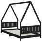 vidaXL Estructura de cama para niños madera de pino negro 90x190 cm vidaXL Estructura de cama para niños madera de pino negro 90x190 cm