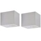 vidaXL Lámparas de pared cúbicas para exteriores 2 piezas vidaXL Lámparas de pared cúbicas para exteriores 2 piezas