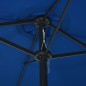 vidaXL Sombrilla de jardín con palo de aluminio azul 460x270 cm