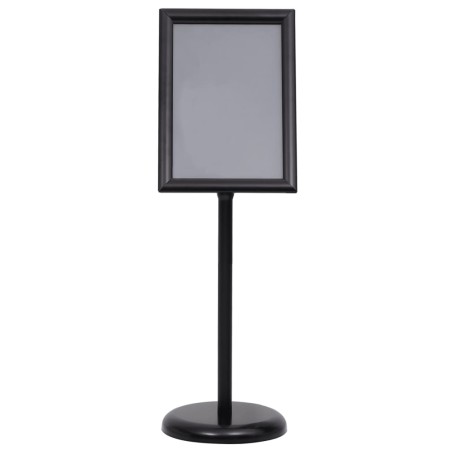 vidaXL Soporte de pie para carteles A3 de aleación de aluminio negro