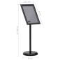 vidaXL Soporte de pie para carteles A3 de aleación de aluminio negro vidaXL Soporte de pie para carteles A3 de aleación de aluminio negro