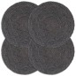 vidaXL Manteles individuales redondos 4 uds yute gris oscuro liso 38cm vidaXL Manteles individuales redondos 4 uds yute gris oscuro liso 38cm