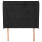 vidaXL Cabecero con orejas de terciopelo negro 83x23x118/128 cm vidaXL Cabecero con orejas de terciopelo negro 83x23x118/128 cm