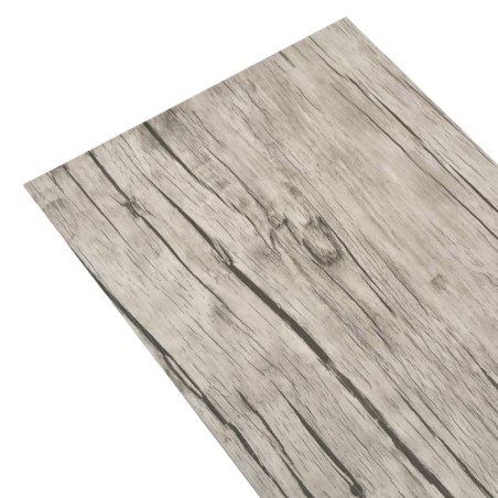 vidaXL Lamas para suelo no autoadhesivas PVC gris claro 4,46 m² 3 mm